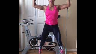 Great Arm Workout With Resistance Tube Bands [upl. by Eileen704]