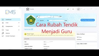 Cara Merubah Tendik Menjadi Guru Di EMIS 41 [upl. by Abdella]