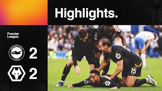 Cunha seals comeback in stoppage time  Brighton amp Hove Albion 22 Wolves  Highlights [upl. by Sayette]