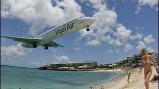 Amazing Willemstad MD80 Cockpit Video Approach amp Landing Curacao HD1080p [upl. by Sellma]