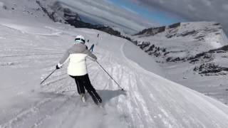 France AVORIAZ 2017 Skiing of piste By iPhone7 [upl. by Htomit]