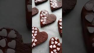 Valentines Day Chocolate Linzer Cookies  Heart Cookies  shorts  Deyus Delights [upl. by Ylatfen]