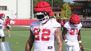 Video from Arkansas fall camp practice No 1 [upl. by Adnama972]