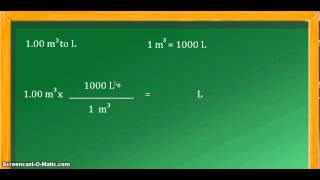 Unit conversion cubic meters m3 to liters L [upl. by Kline]