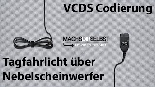 Golf VI Tagfahrlicht über Nebelscheinwerfer aktivieren mit VCDS Tutorial HD [upl. by Kifar]