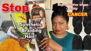 Synthetic BRAIDING HAIR may cause Reproductive Organ Toxicity amp CANCER Doctor reacts braidinghair [upl. by Genesa]