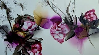 Alcohol Ink Abstract Painting with High Flow Acrylic  Acrylic Ink  Satisfying Paint Pouring 140 [upl. by Prosper]