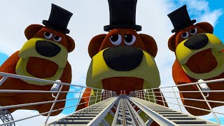 Freddy Fazbear ur ur ur ur Songs tiktok Funny Roller Coaster VR Rollercoaster 360 Video 4k [upl. by Gnilsia878]