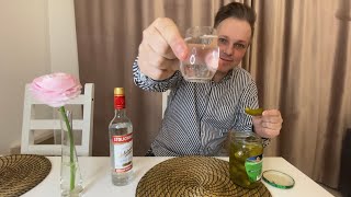 Killing a Shot of STOLICHNAYA Russian VODKA with Pickles Before The Night [upl. by Agnella]