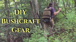 DIY Bushcraft Pack Frame Plash Palatka Tarp Shelter 10C Survival Kit [upl. by Ayram]