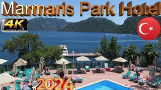 4K MARMARIS PARK HOTEL 2024 GOOD BEACH RESORT MUGLA DALAMAN TURKEY [upl. by Faux]