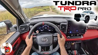 The 2023 Toyota Tundra TRD Pro is Tough Not Terrifying POV Drive Review [upl. by Nospmis441]