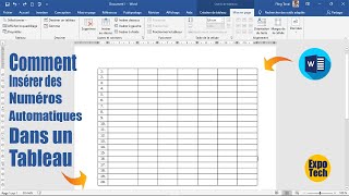 Comment insérer les numéros automatiques dans un tableau Word [upl. by Garnet450]