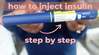 How to take an insulin Injection for the first time with an insulin pen  The Hangry Woman [upl. by Hamer]