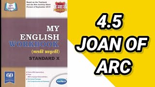 CLASS10THENGLISH WORKBOOK QUESTION AND ANSWERS45 JOAN OF ARC [upl. by Pisano]