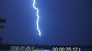 6242003 Lightning strikes the Shoreview MN broadcasting antennas [upl. by Atirres]