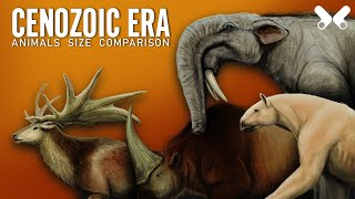 CENOZOIC ERA  Animals Size comparison Paleoart [upl. by Sesom]