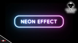 Neon Text Effect in Inkscape  Inkscape Tutorial [upl. by Nagyam]