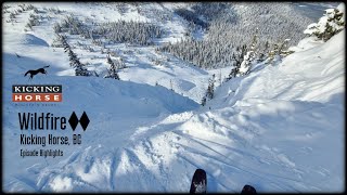 Wildfire  Kicking Horse 3424 Double Diamond off Redemption Ridge [upl. by Eillib]