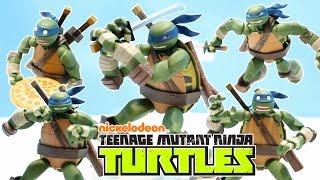 ESPAÑOL TORTUGAS NINJA LEONARDO  kaiyodo  revoltech  figura  juguete  reseña  review [upl. by Enilamme]