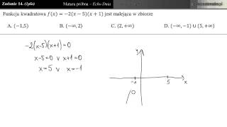Zadanie 14  Matura próbna 05032013 Echo Dnia [upl. by Anivas]