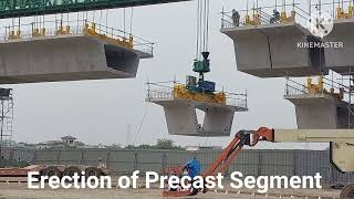 NSCRP  Metro Railway Project  Erection of Precast Segment Using Launching Girder [upl. by Ttelrahc]