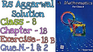 Area of Trapezium and Polygon  Class 8 Exercise 18B Question 12  Rs Aggarwal  mdsirmaths [upl. by Esyned966]