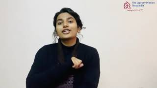 Saakshi Joshi a story teller recites a poem on social stigma around leprosy [upl. by Cobby]