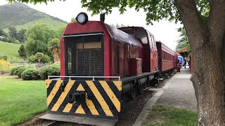 NZR Hunslet DSA 261  658 display at Little River Railway Station [upl. by Goulder]