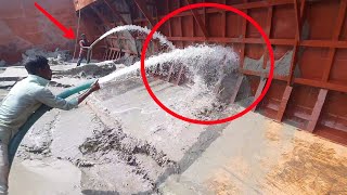 Unloading sand form ship unloading sand under big barge ship relaxing sound and cool video [upl. by Erdnaet819]