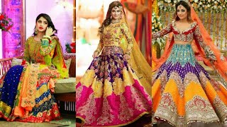 new Bridal Mehndi Dress Design 2024Top Trending Mehndi designcholi lehenga dresshandmade dress [upl. by Ivett879]