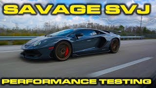 SAVAGE LAUNCHING SVJ  Lamborghini Aventador SVJ Performance Review using Launch Control [upl. by Henn177]