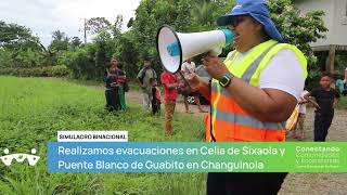 Simulacro binacional de inundación en la Cuenca del Río Sixaola [upl. by Lukin]