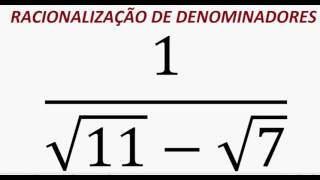 Curso de Matemática Racionalização de denominadores com números irracionais Simplificação de radical [upl. by Honniball]