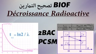 Exercice 2 et 3  Décroissance radioactive 2BAC PC SM [upl. by Airtemed]