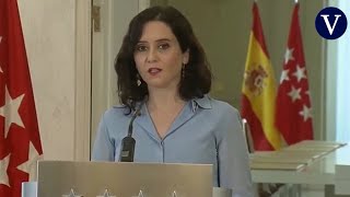 Ayuso asegura que se ha visto quotobligada a convocar elecciones anticipadas en contra de su voluntadquot [upl. by Enirehtac]