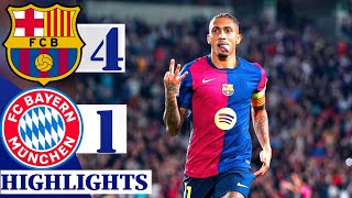 Barcelona 4 vs 1 Bayern  Extended Highlight  uefa champions league 2024 all goals [upl. by Ymled351]