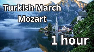 1 Hour of Turkish March Piano Loop by Mozart for Relaxation Work Study and BGM [upl. by Atwood473]