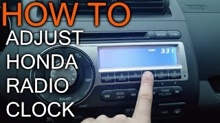 How to Adjust Clock on Honda Fit Radio [upl. by Annatnom]