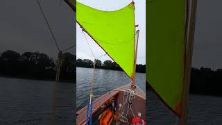 Wind indicators in action Two CC sails on PhiPhi dinghy [upl. by Ylhsa472]