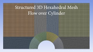 3D Structured Hexahedral Mesh for Flow Over a Cylinder  ANSYS Mesh  English [upl. by Robbert]