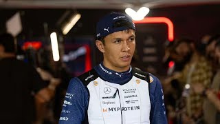 Scary Alex Albon footage released as engineer narrowly avoids being crushed by car [upl. by Biles]