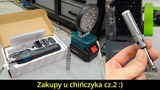 Zakupy u chińczyka Czujnik krawędziowy 2D latarka akumulatorowa i elektryczny śrubokręt [upl. by Nellac11]