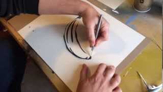 How to cut a stencil simple two layer stencil [upl. by Ahsert]