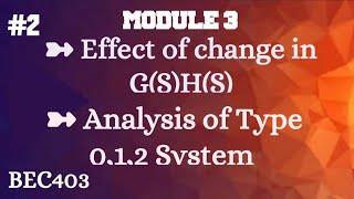 2 Effect of change in GSHS Concept Explained Module 3 4th Sem ECE 2022 Scheme VTU BEC403 [upl. by Enelav830]