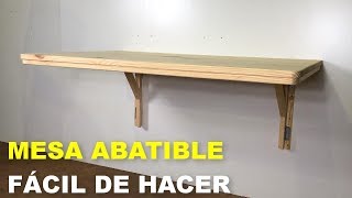 Mesa Abatible De Madera Fácil De Hacer Paso a Paso [upl. by Shepard]