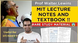 Prof Walter Lewin MIT Study Notes amp Textbook  Helpful for IIT JEE NEET  Full Guidance Video [upl. by Glynias]