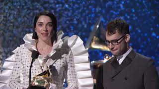 St Vincent amp Jack Antonoff Win Best Rock Song  2019 GRAMMYs Acceptance Speech [upl. by Llennor]