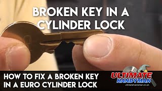 How to fix a broken key in a Euro cylinder lock [upl. by Faubion350]