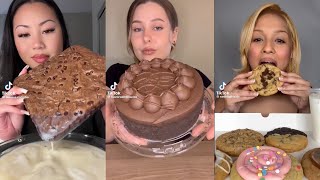 DESSERTS 🍫🍪🍩 MUKBANG ASMR TIKTOK FOOD COMPILATION  LUNA ASMR [upl. by Yeo]